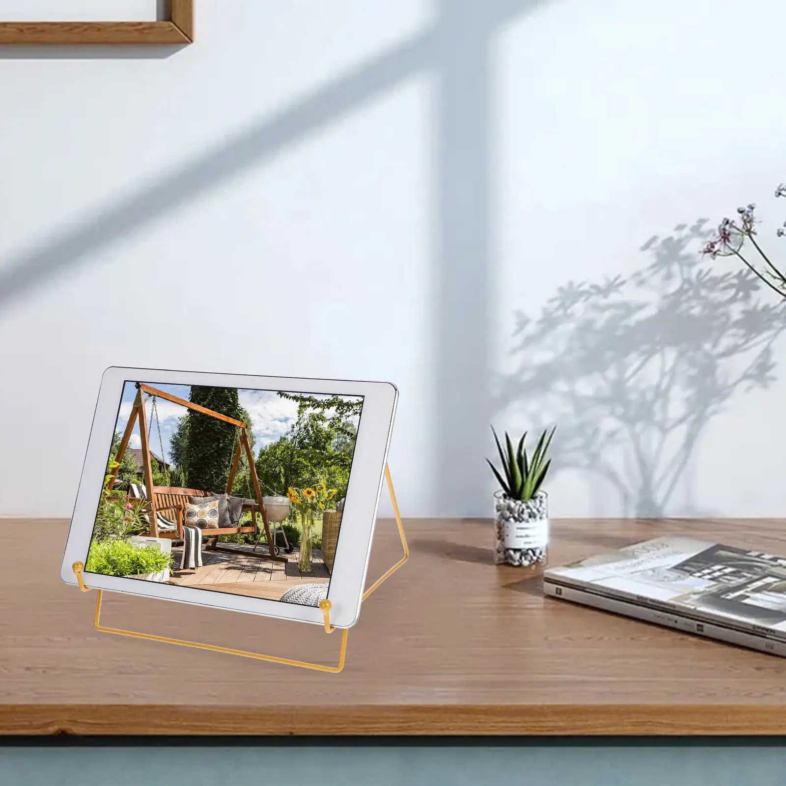 2Pcs Tablet Stand Multipurpose Display Stands Plate Holders Photo Frame Holder Reading Display Stands Desktop