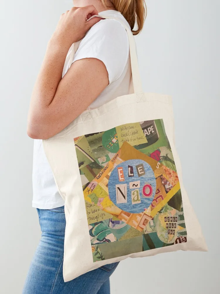 Ele N?o Tote Bag tote bag free delivery bags custom fabric bag shopping bags foldable