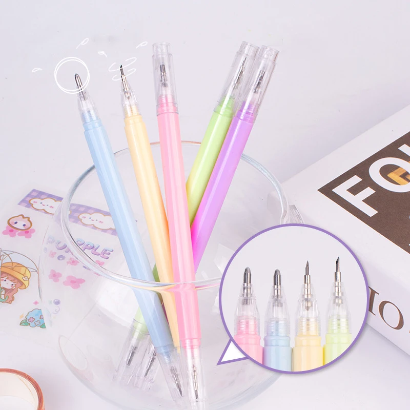 Double-Headed Glue Pen Precision Cutter Express Box Knife Paper Cutting Tool Craft Tools Journal Sticker Washi Tape Cutter