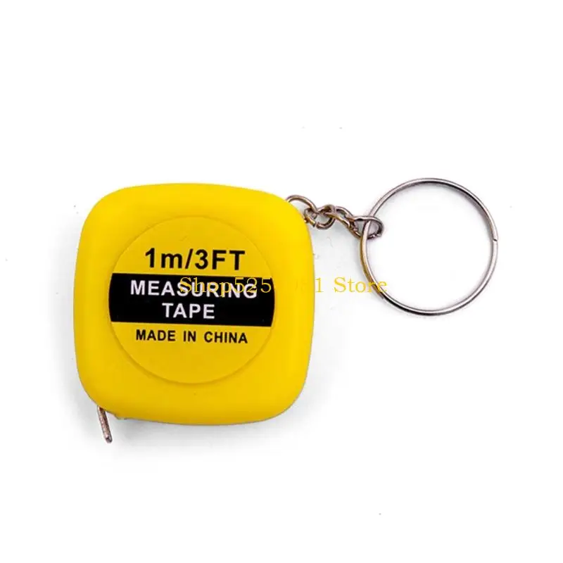 AXYC Small Retractable Tape Measure 1M Plastic Case Double Scale Pocket Size Tool