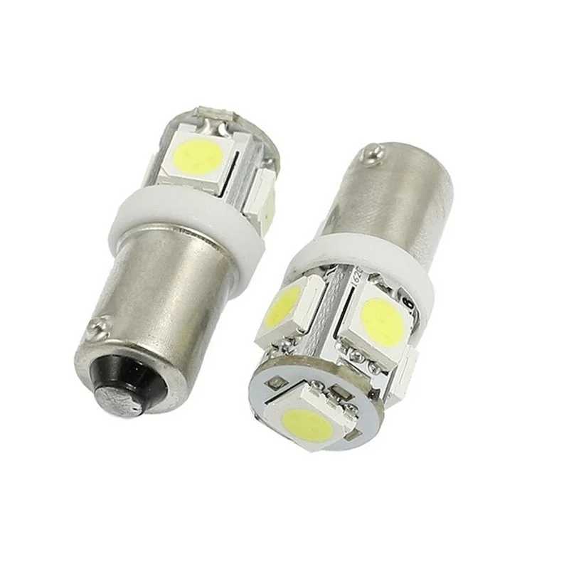 10 Pz BA9S T10 T4W Auto Lampade A LED 5050 5SMD Auto Illuminazione Interni Cupola Mappa Luce di Lettura Cuneo Laterale Parker Lampadine 12 V