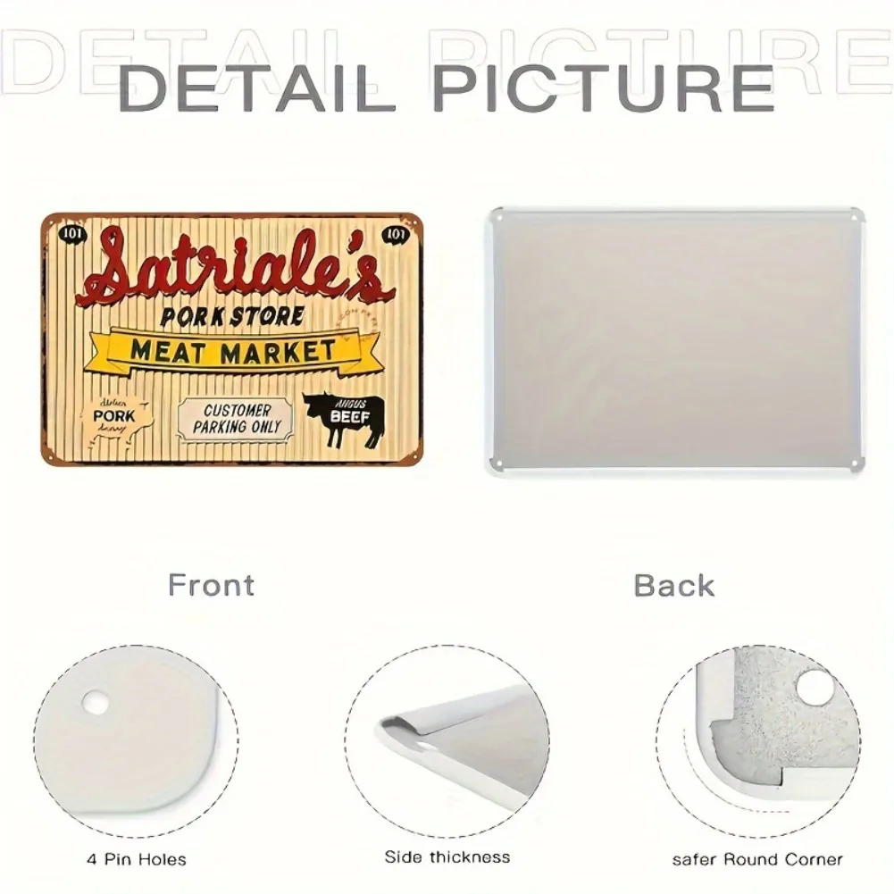 لافتة حائط معدنية عتيقة من Sopranos - فن عرض تلفزيوني قديم للمقهى أو البار أو ديكور المنزل - 12 × 8 بوصة - تصميم "العملاء فقط".