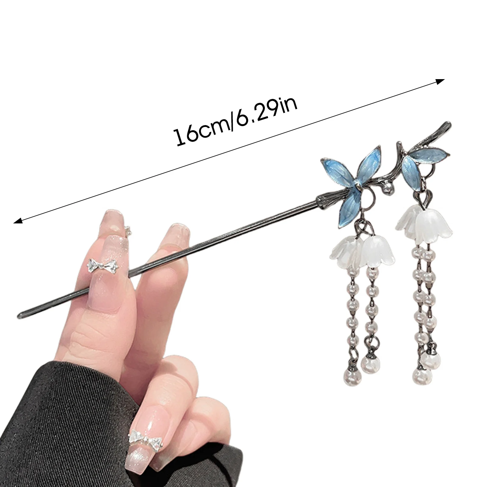 New Chinese Style Antique Hairpin Elegant Tassel Exquisite Flower Hair Stick Women's Hanfu Cheongsam Jewelry Hair Accessories view 6