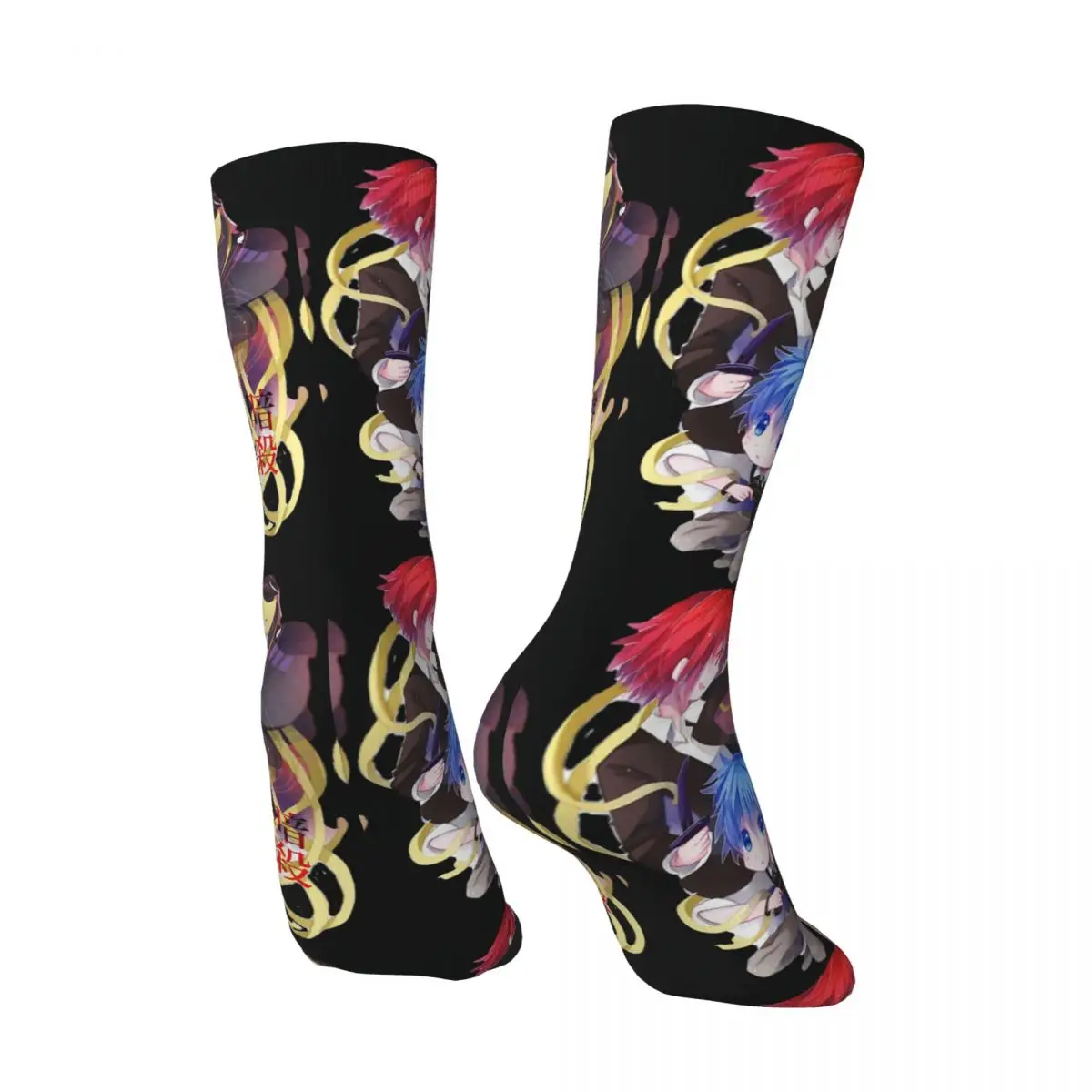 Hip Hop Vintage Assasination Classroom Crazy Men's Compression Socks Unisex Ansatsu Kyoushitsu Street Style Seamless Crew Sock