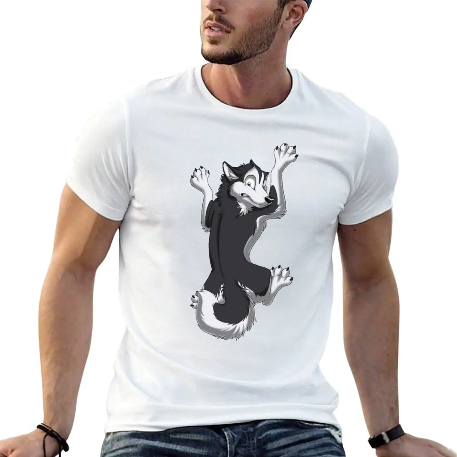 

Clinging Black Husky T-Shirt t shirts cotton 100% man t shirts high quality luxury brand T-Shirt