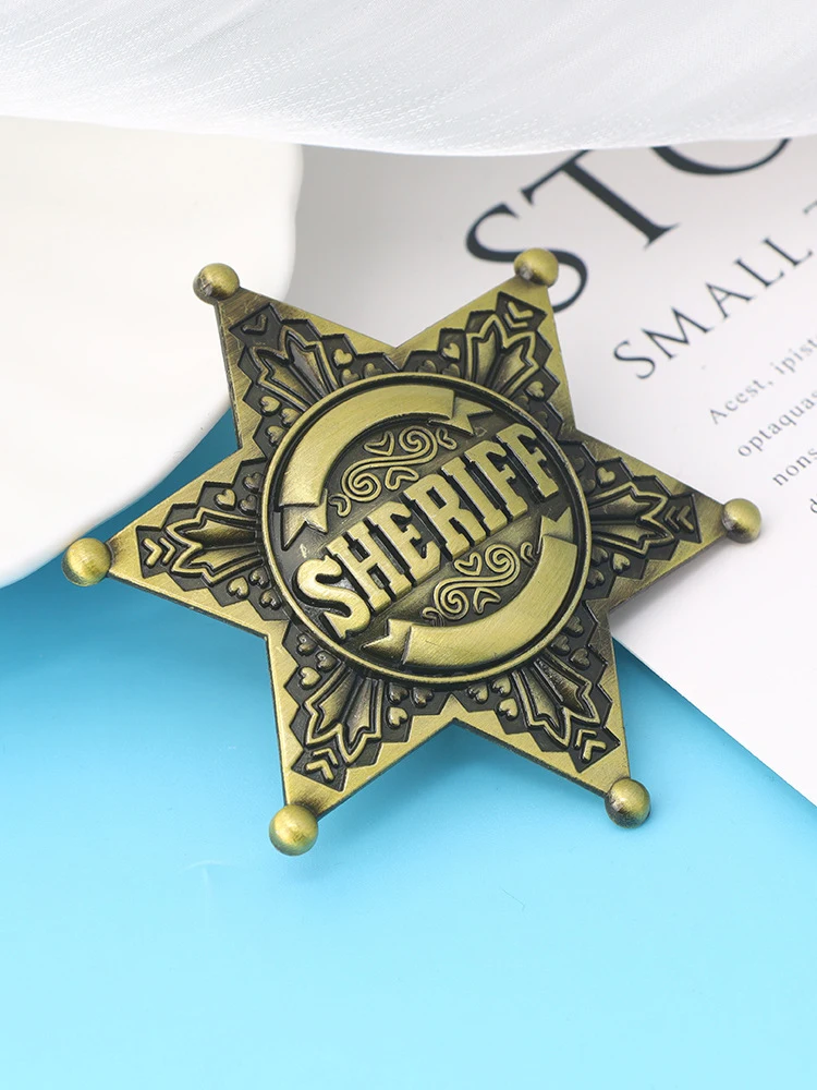 Sheriff-Unteroffizier-Abzeichen Cosplay Western-Polizei-Weste Anstecknadel Exquisite Broschen Western-Polizei Cowboy-Kostüme Party-Karnevals-Dekoration – Detail 4