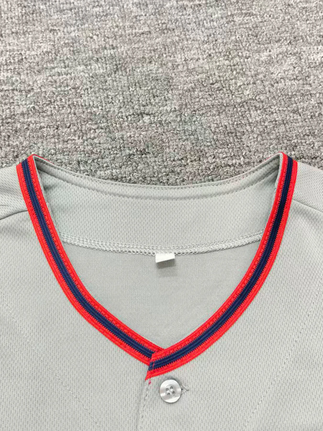 Customized Grey Red Baseball Jersey Personalized Your Name Number Fashion Casual Short Sleeve Shirt Men Women Team Sports Wear view 3