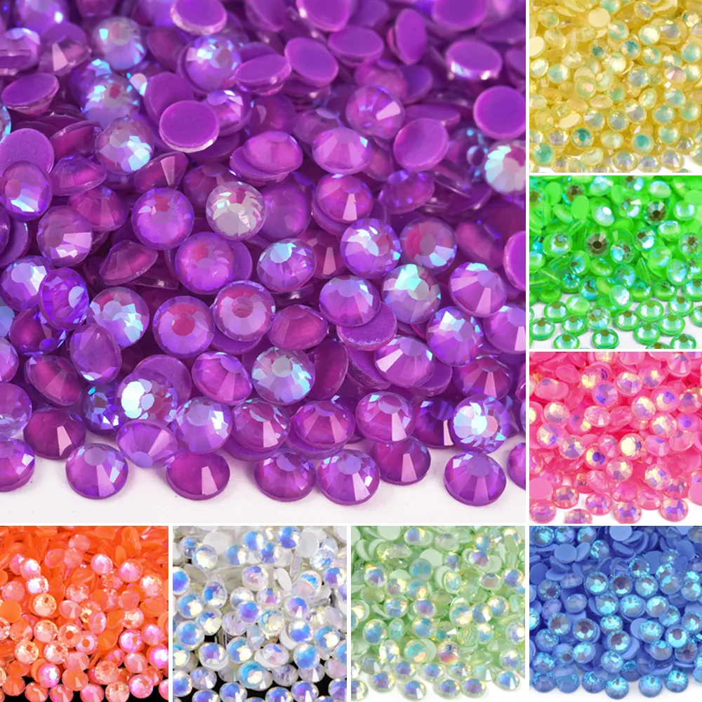 Bling Non Hotfix Rhinestones Luminous Opal Glass Flatback Strass Glitter High Quality Crystals Diamond For Nail Art стразы 네일파츠