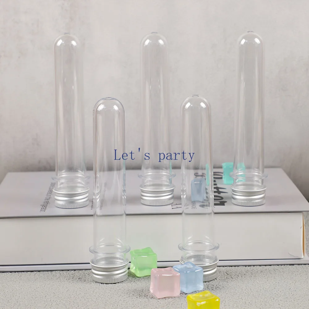 10Pcs Transparent 45ML Plastic Lab Test Tubes Candy Box Wedding Birthday Party Gift Packaging Box Baby Shower Party Decoration