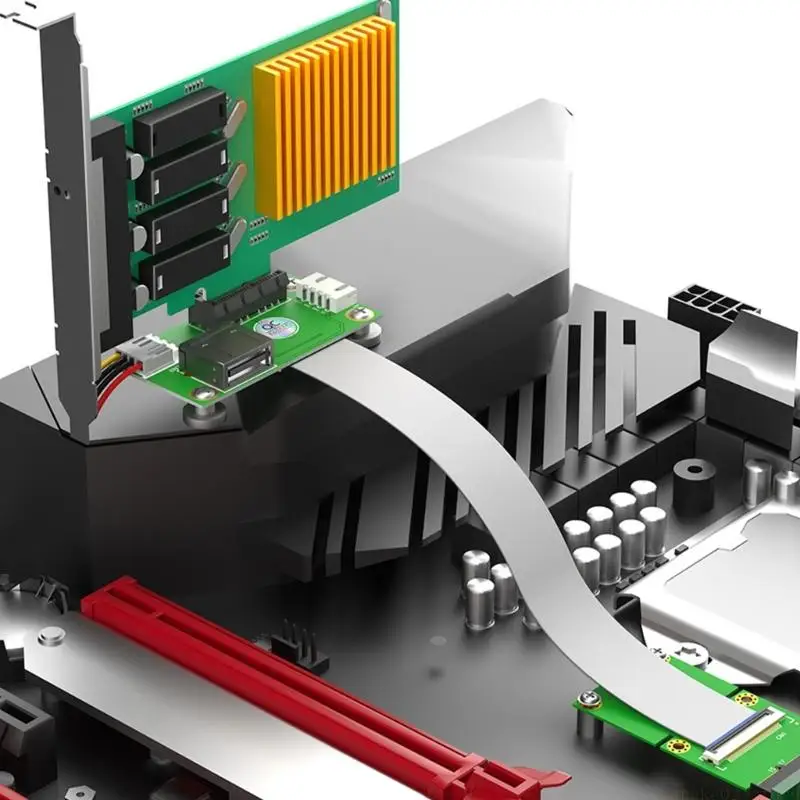 Кабель платы PCIe для мини-карт PCIe Двухплатная ленточная линия с магнитными ножками
