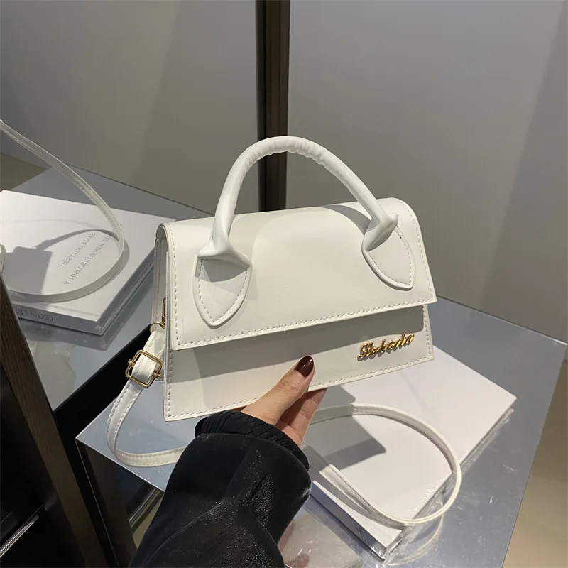 French Fashion Simple Casual Shoulder Crossbody Bag for Women, New Versatile Hand-held Small Square Bags for Commuting
