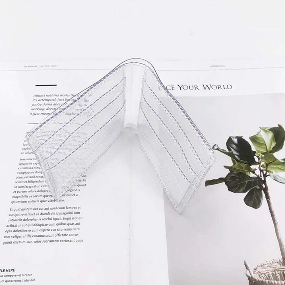 

Clear PVC Card Case Simple Classic Style Strong Durability Ideal for Cards Change Easy Find in Purse Compact Lightweight Purse