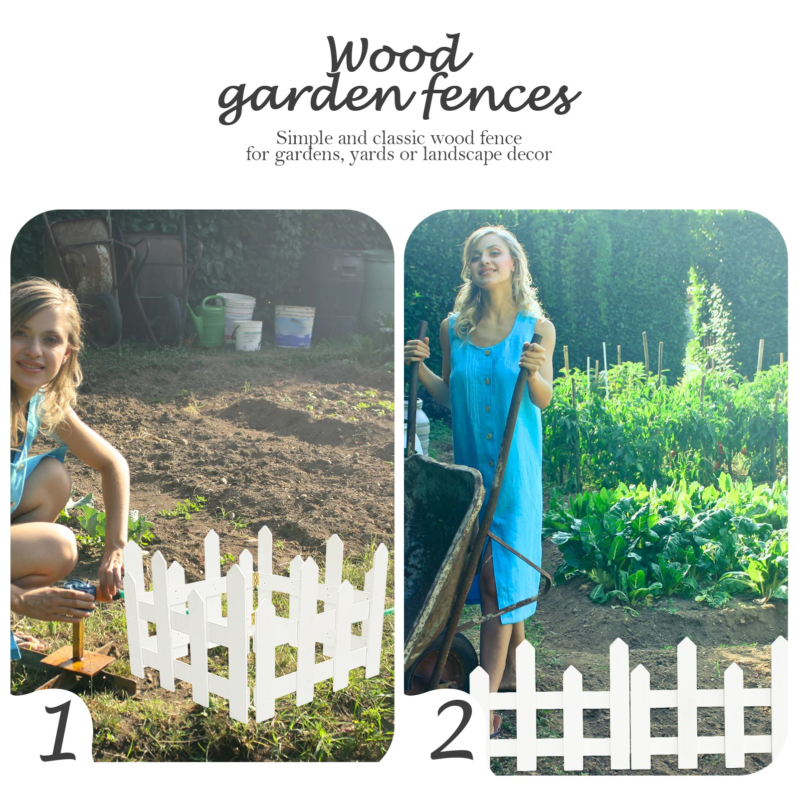 

Outdoor Garden Wood Small Fence For Yard Decor Durable Landscape Barrier Courtyard Partition Wooden Fence Garden Decor