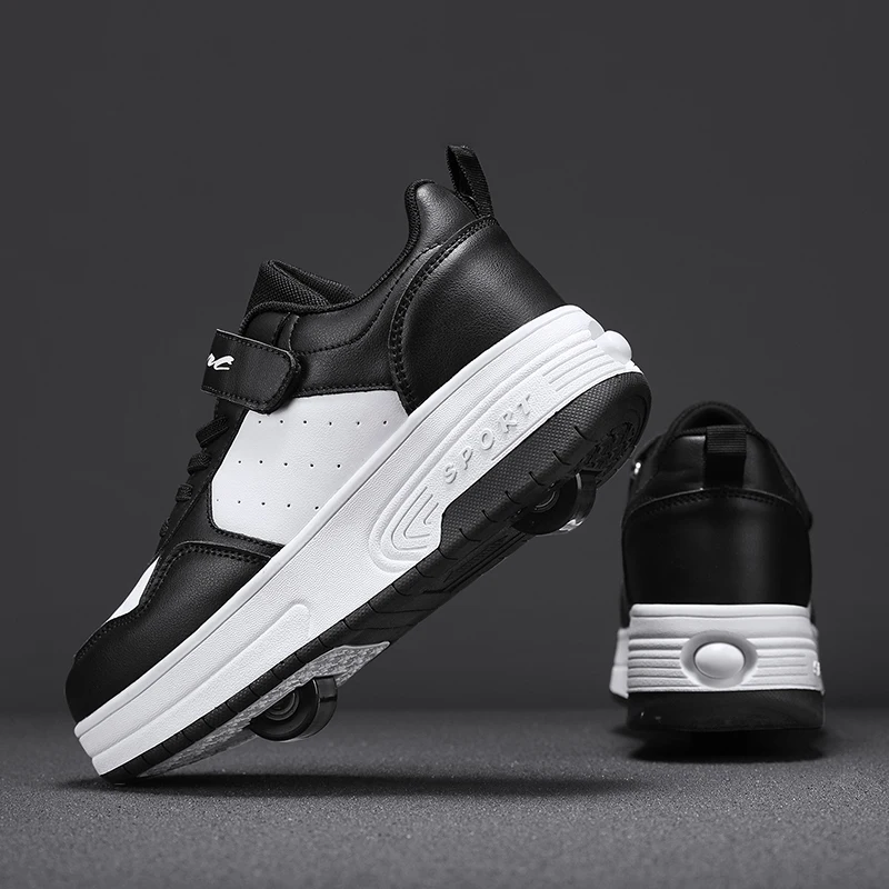 

New Hot Outdoor Children's Wheel Skateboarding Shoes LED Lights Boys' and Girls' Board Shoes Children's Casual Board Shoes Very