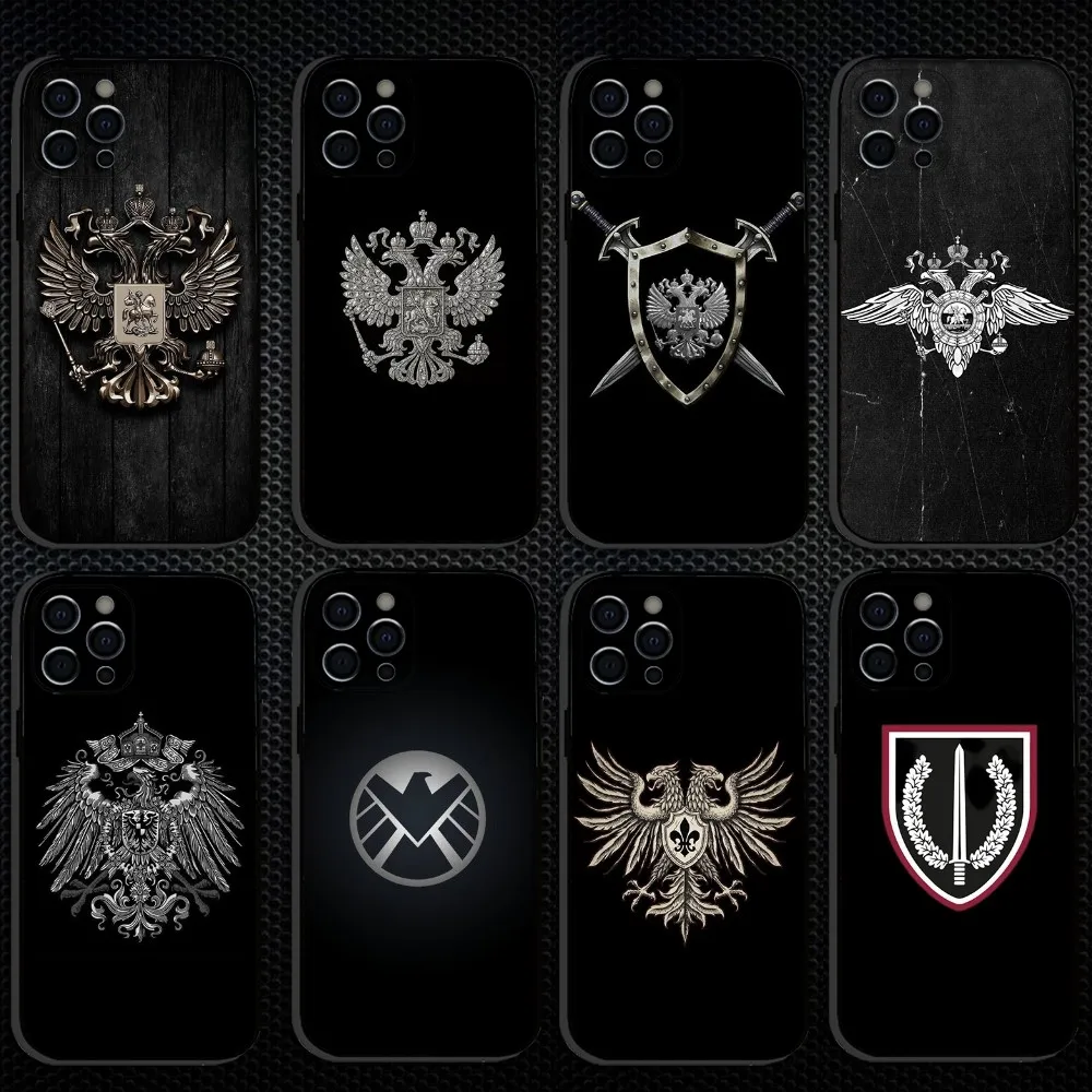 

sheild and badge black Phone Case For iPhone 16,15,14,13,12,11 Plus,Pro Max, Soft Silicone Black Cover