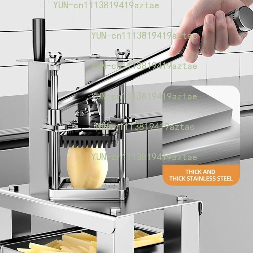 Stainless Steel Potato Slicer Commercial Manual Vegetable Cutting Strip Machine Processador