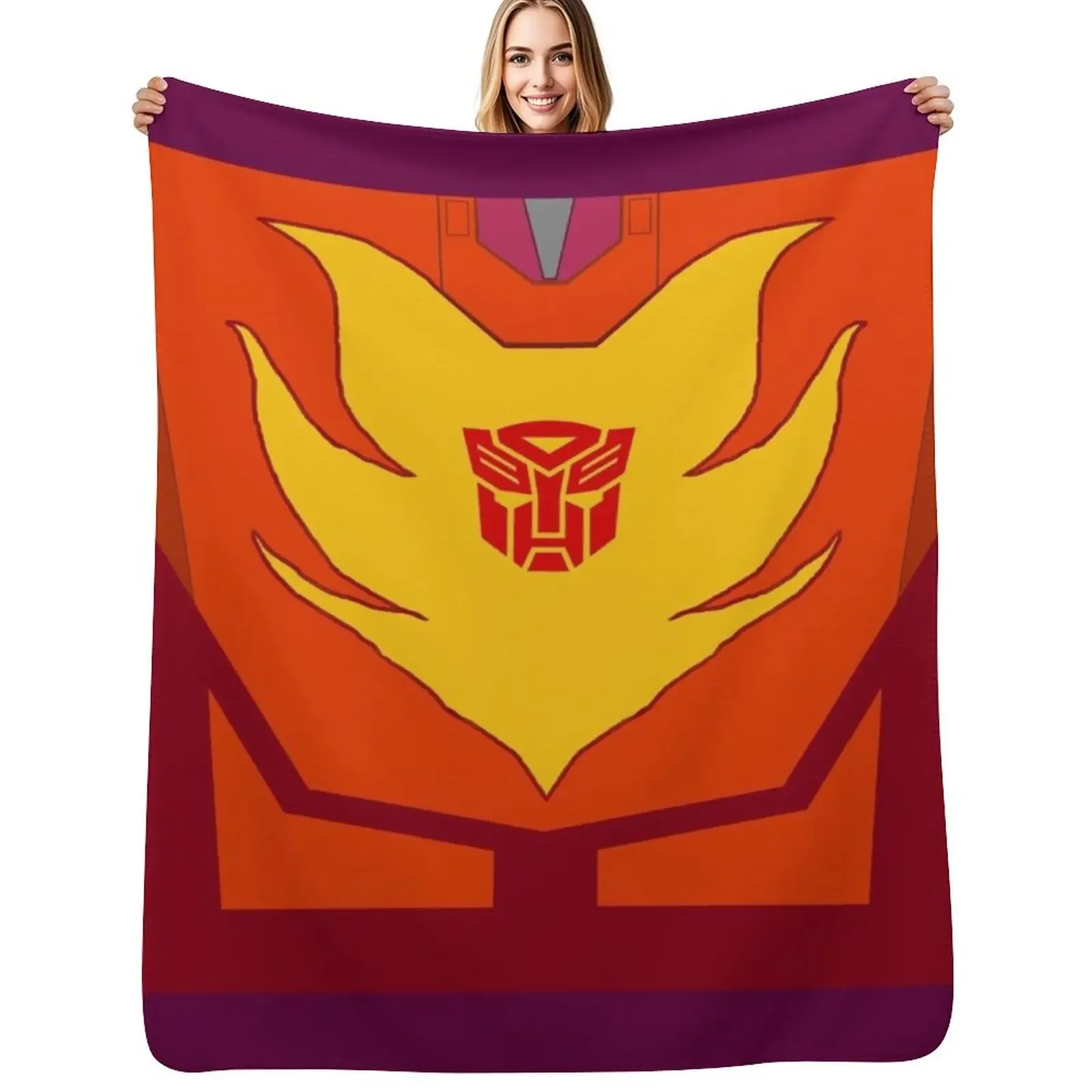 

Transformers G1 Hot Rod flames Throw Blanket Picnic Soft Beds Polar heavy to sleep Blanket