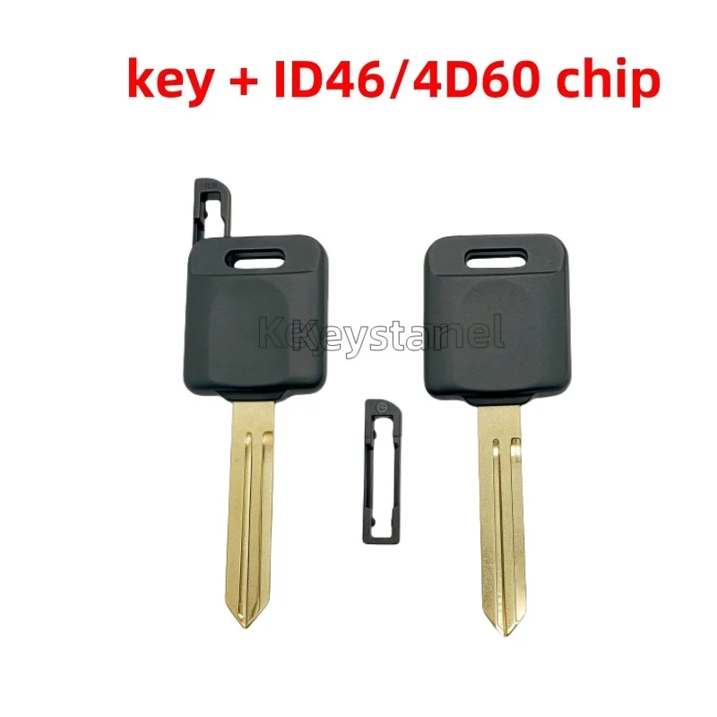 Keychannel Car Key Shell Transponder Key Case With Uncut NSN14 Key Blade ID46 4D60 Chip for Nissan Tiida Sentra Juke Altima