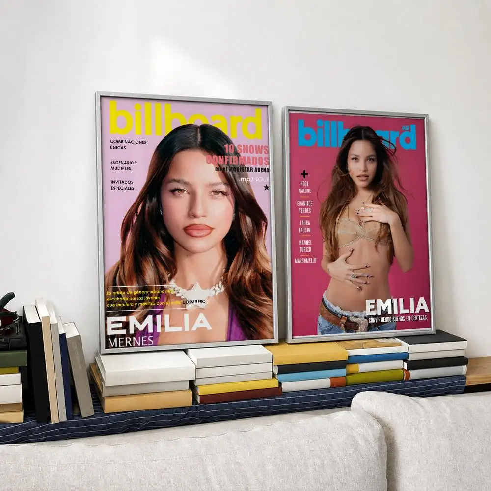 Singer Emilia Mernes Poster Self‑Adhesive Waterproof PP Poster Coffee House Bar Wall Art Sticker Room Home Decor