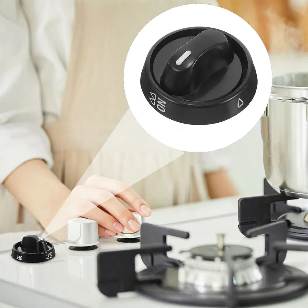 2Pcs Universal Gas Stove Knobs Plastic Replacement Knobs for Cooker Oven Electric Stove Hob Range Bbq Grill Burner Control
