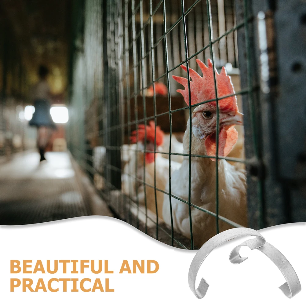 

30 Pcs Chicken Cage Door Buckle Steel Hook Wire Tension Spring Pet Quail Rabbit Multipurpose Hanger Cage Accessories Breeding