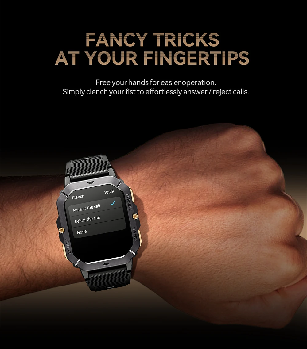 CUBOT C28 Wasserdichte Intelligente Uhr Männer 2,02 Zoll Fitness Tracker Sport Handgelenk Smartwatch Für Android IOS Bluetooth Anruf – Detail 11