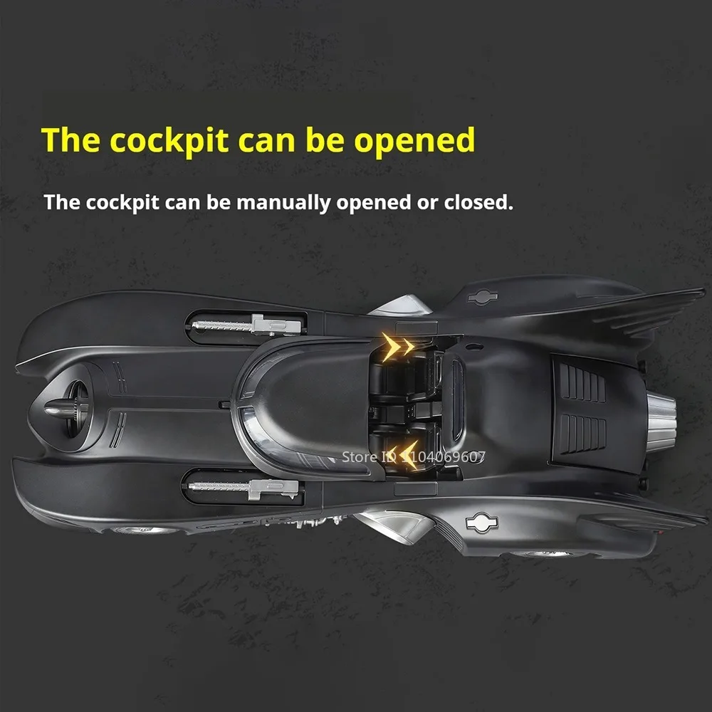 1:32 Batmobile 1989 Model Toy Sports Cars Alloy Diecast Miniature Supercar Sound Light Shock Absorption Pull Back for Boys Gifts