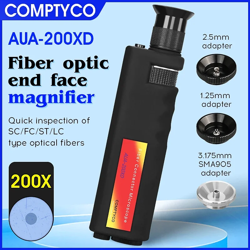 

Handheld AUA-200X/400X/200XD Fiber Optical Inspection Microscope LED Illumination Anti Slip Rubber