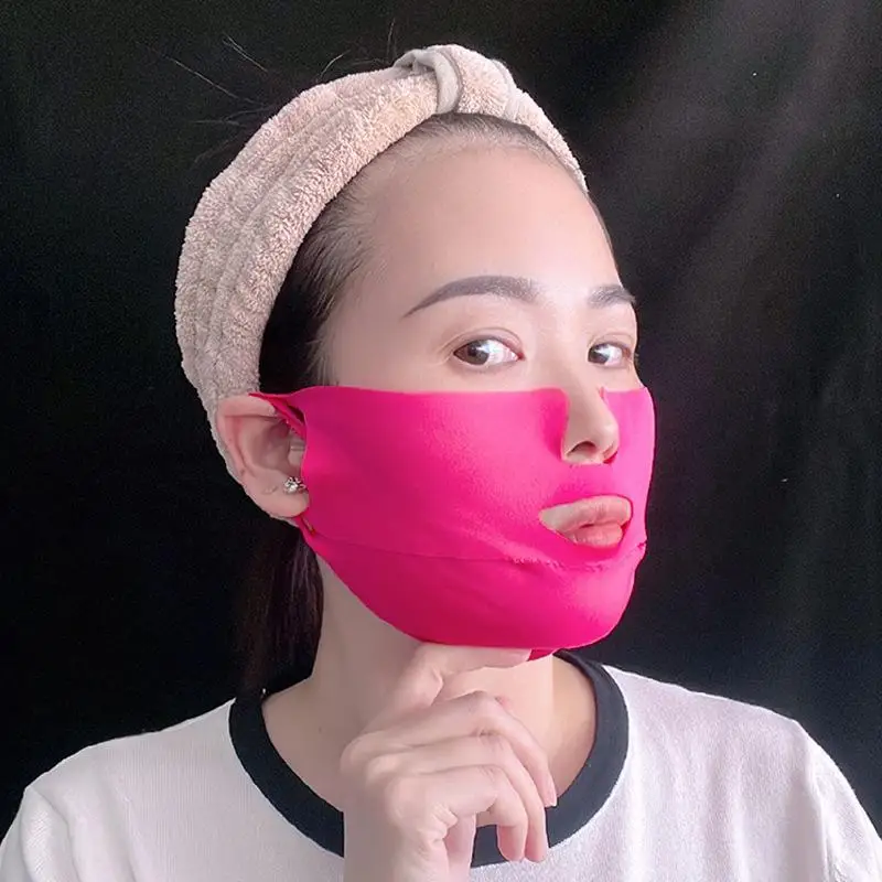 V-Shaped Face Lifting Mask Ear-Hanging Nano-Hydrogel Slimming Mask Women Skin Hydrating Moisturizing Lifting Firming Mask