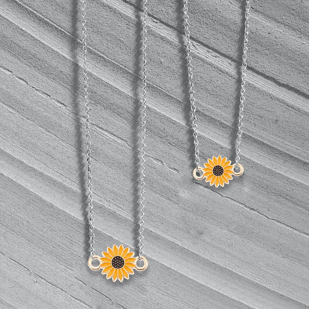 

10Pcs Yellow Daisy Double Hole Sunflower Charms Jewelry Making DIY Necklace Pendant Connectors Floral Accessories