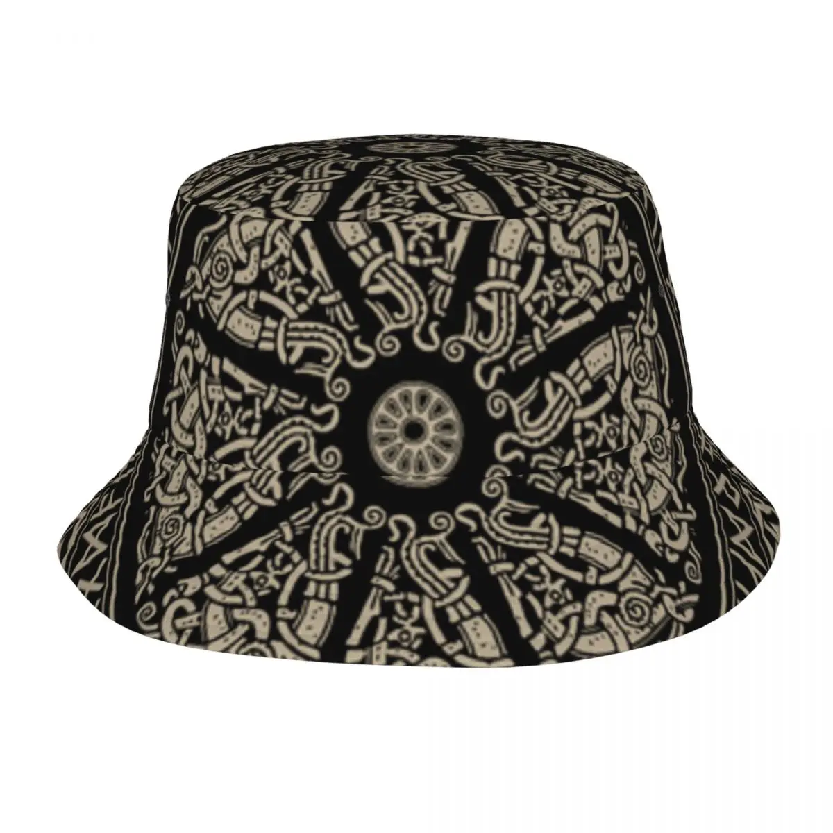 

Ancient Scandinavian Ornament Unisex Casual Sun Hat Bucket Bob Hip Hop Cap Fisherman Panama