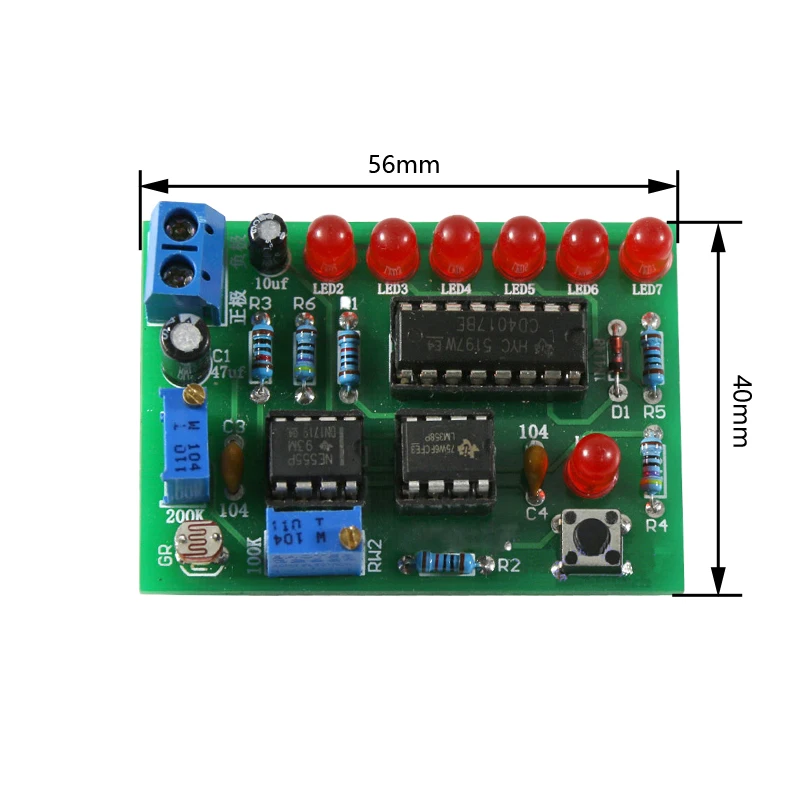 DIY LED Electronic Kit Controll Water Lamp Night Cycle Analog Circuit Component Soldering Project Practice Welding Learning