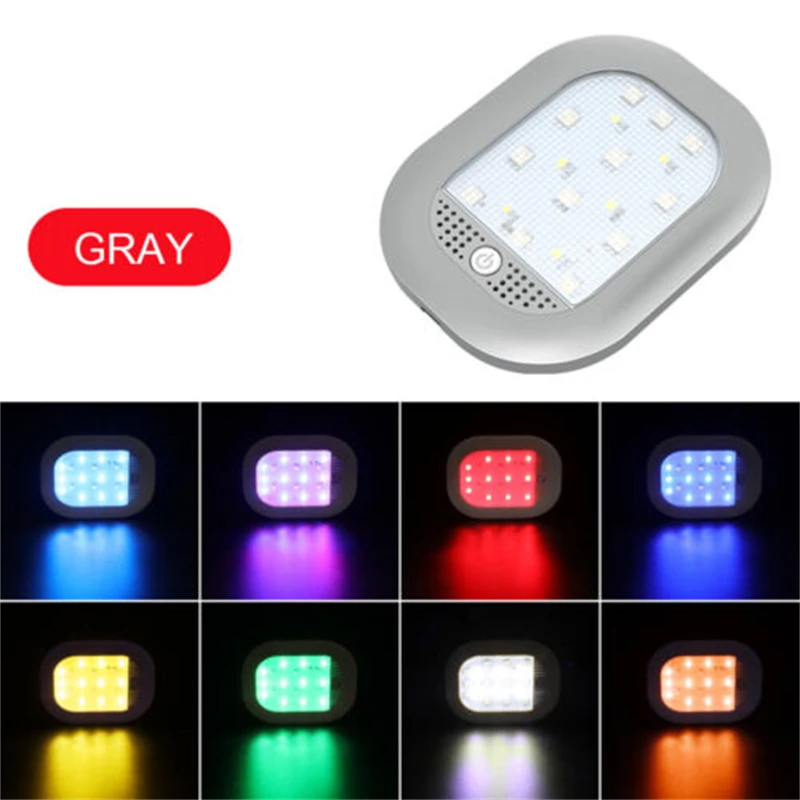 8Colors Car Interior Light Magnetic  Ceiling Lamp Reading Light USB Rechargeable LED Ambient Light Decorative Atmosphere Lamp