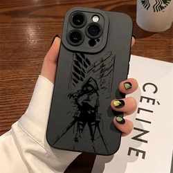 Hot Anime Attack On Titan New Pupil Full Screen Phone Case For iPhone 16 15 14 13 12 11 X XR Xs SE 8 Plus Pro Max Mini Silicone