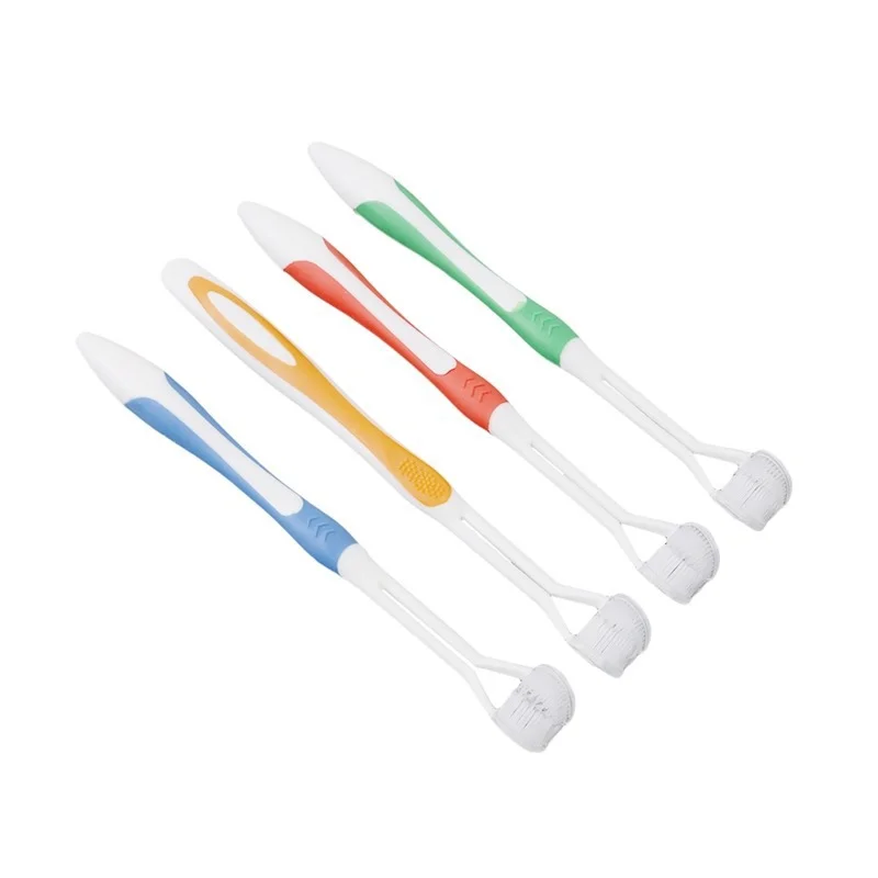 Three Sided Soft Hair Tooth Toothbrush Silicone Soft Bristle Adult Toothbrush Oral Care Safety Teeth Brush Oral Health Cleaner