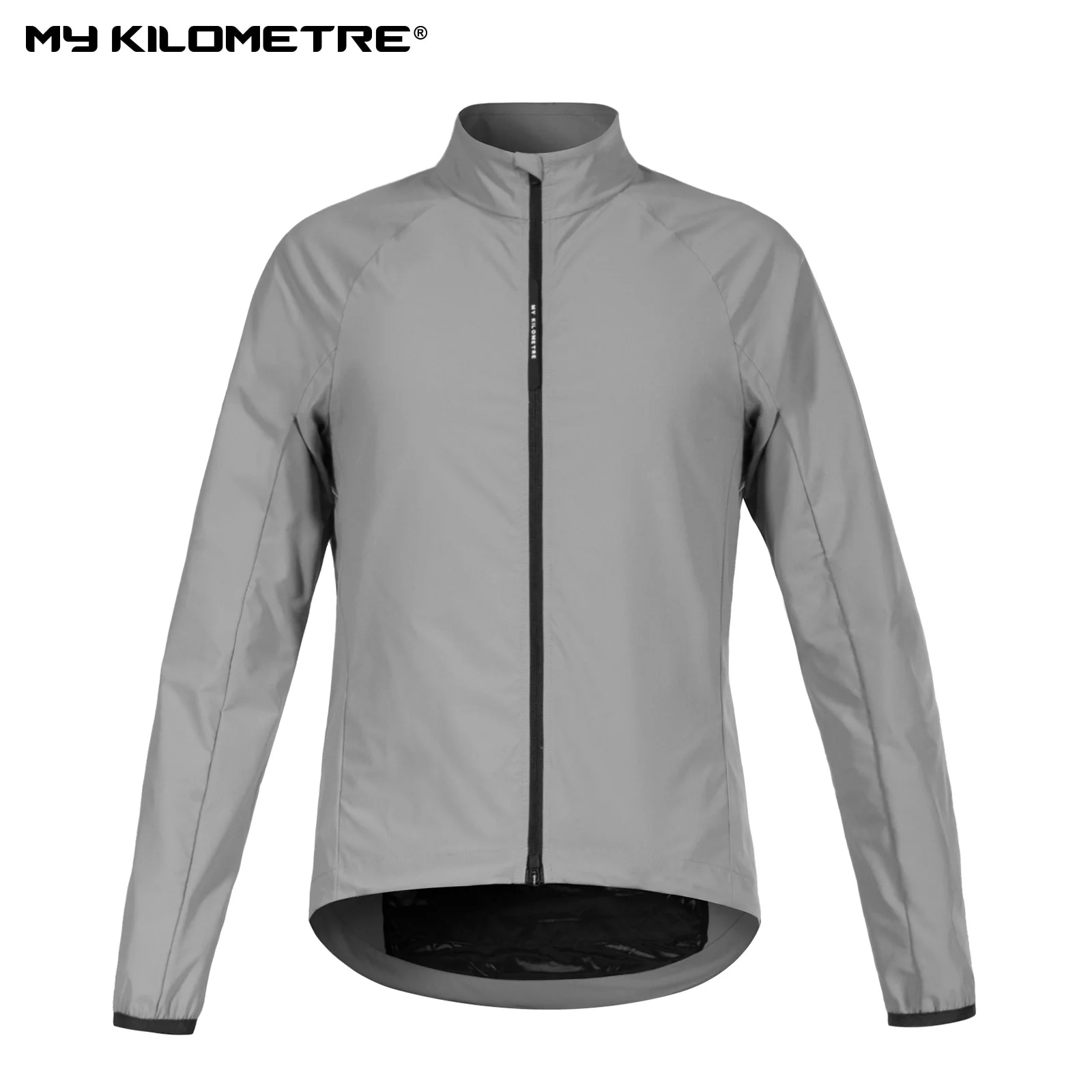 MY KILOMETRE Fall Spring Men's Gravel Windproof Cycling Bike Jackets Reflective Windshield Jacket Packable Bicycle Windbreaker