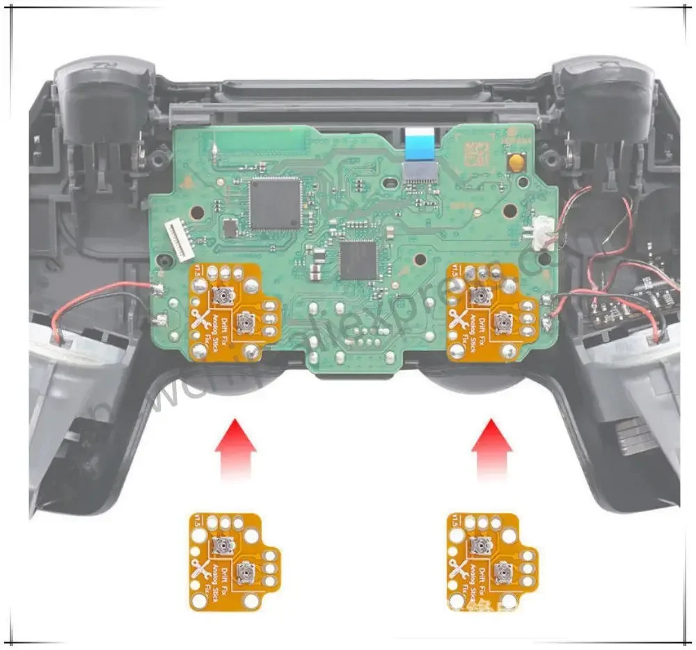 Imagem -05 - Calibração Placa para Ps4 e Ps5 Joystick Deriva Titular com Ajustes de Precisão 50 Pcs por Lote pc