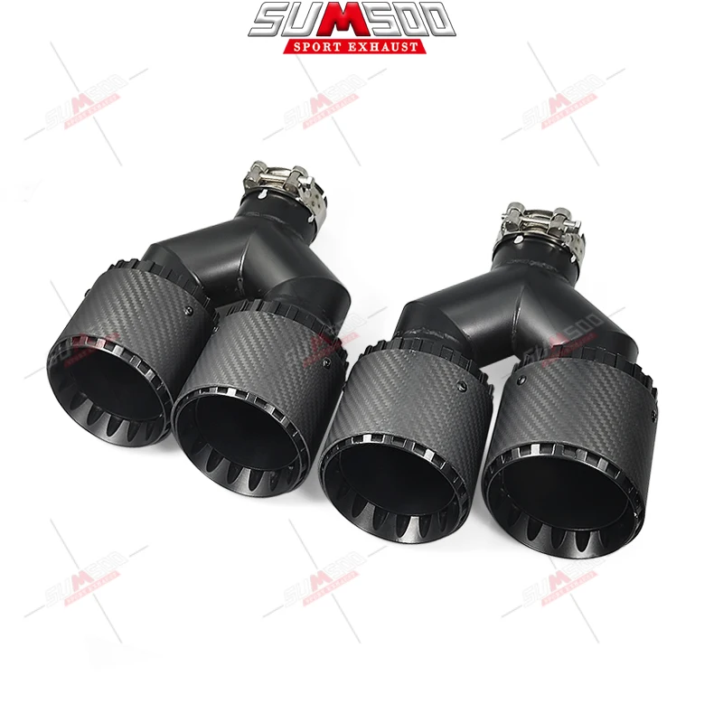 زوج واحد من تعديل النوع Y الجديد مناسب لرصاصة ذيل الحلق من ألياف الكربون من فولكس فاجن جولف باللون الأسود غير اللامع