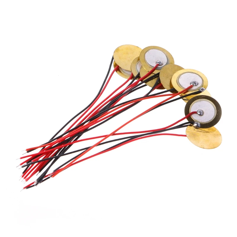 10 Stück piezoelektrische Piezo-Keramik-Waferplatte, Durchmesser 15 mm für Buzzer-Lautsprecher