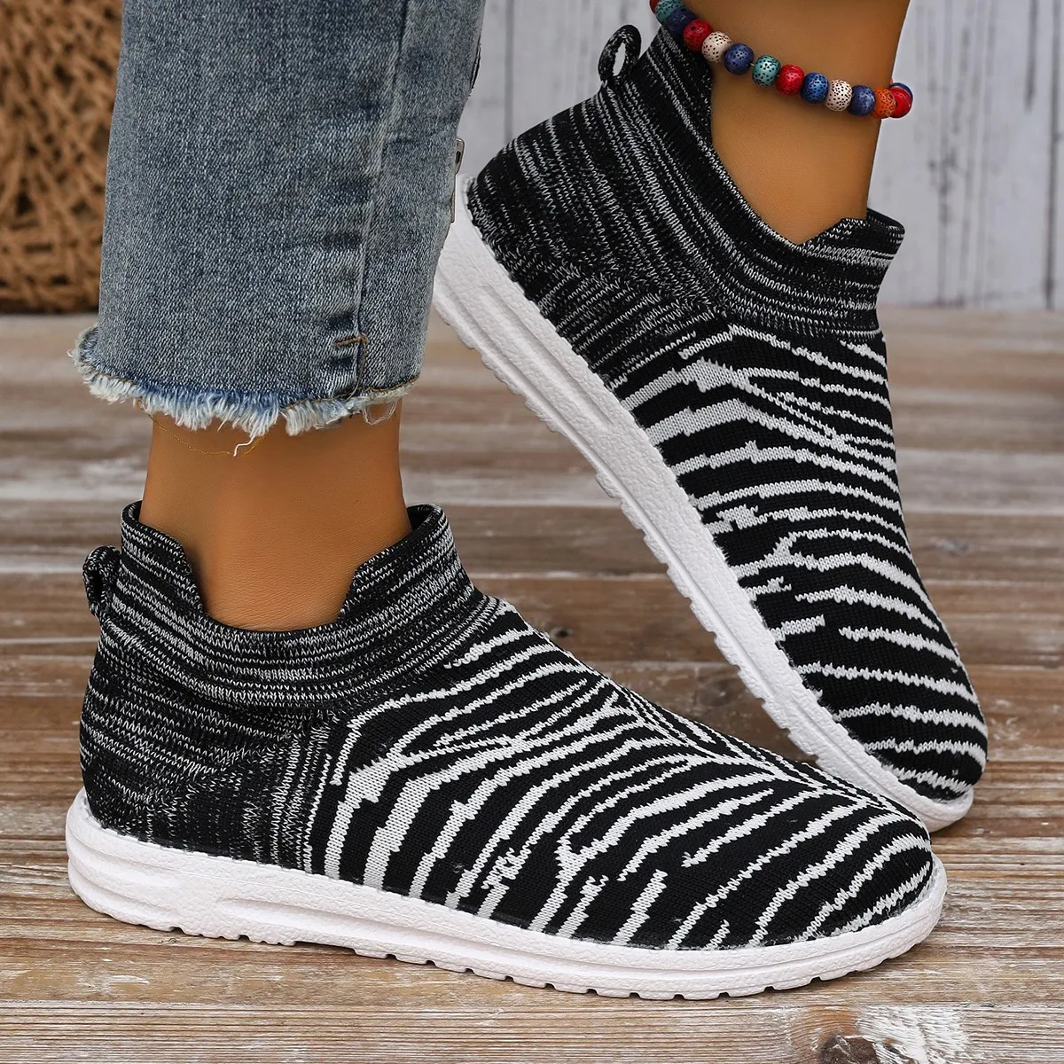 

Кроссовки женские на плоской подошве, Вулканизированная подошва, Повседневная летняя обувь, большие размеры