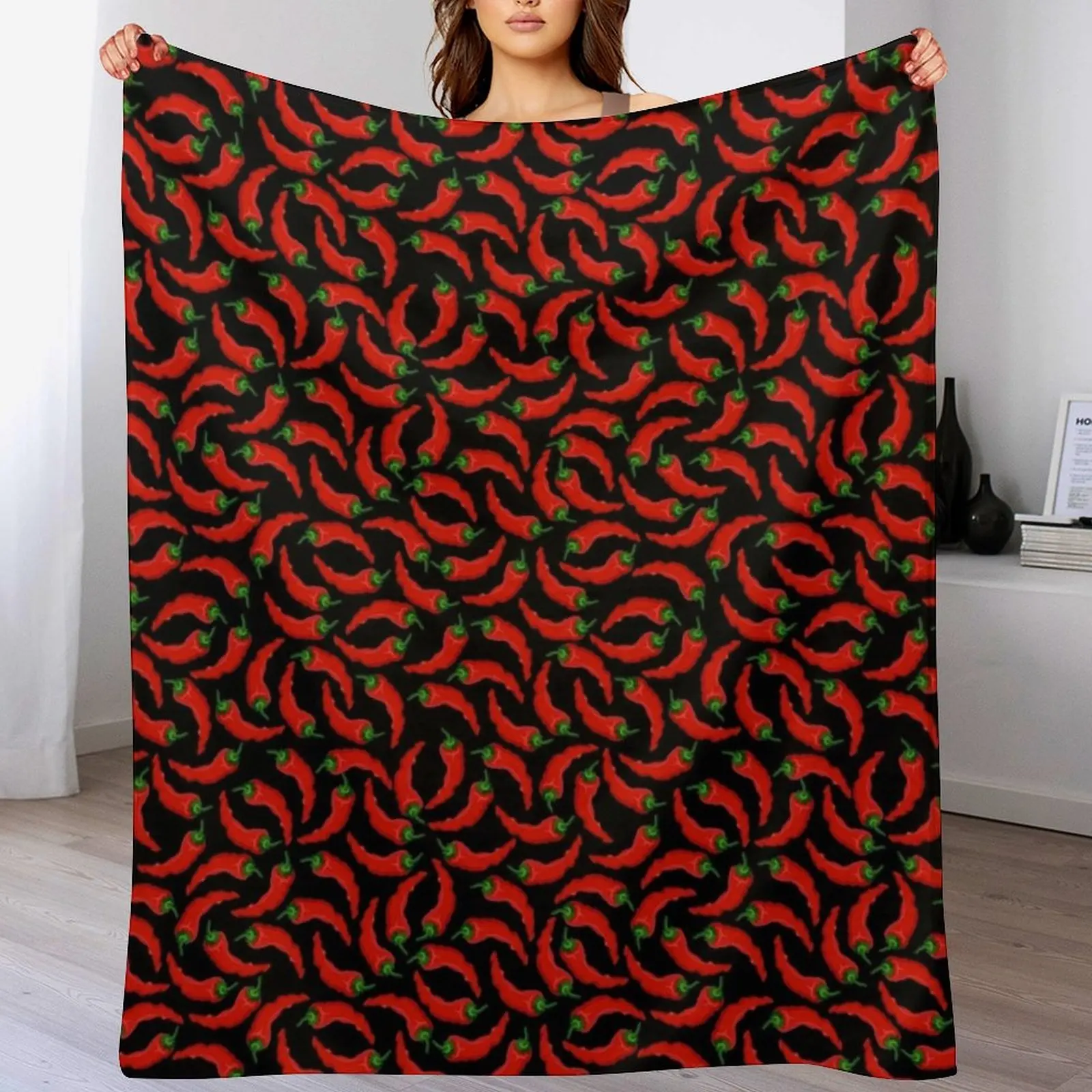 

Hot Chili Peppers Pattern Throw Blanket For Baby Soft Plaid Decoratives Soft Blankets