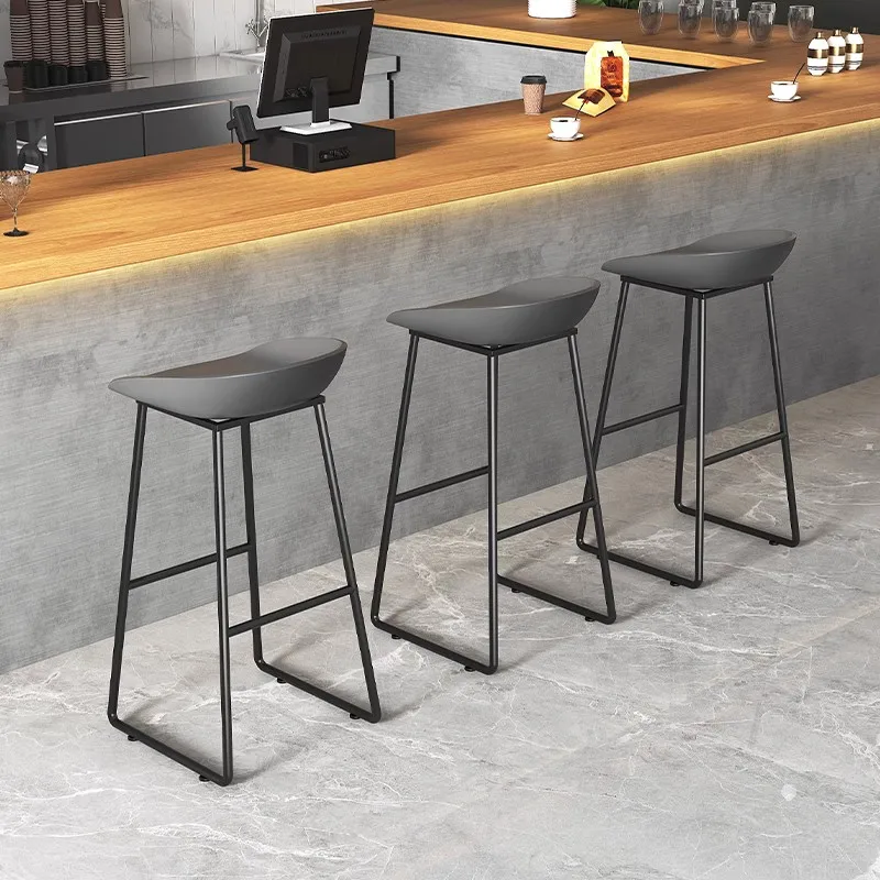 

Kitchen High Bar Chair Cafe Swivel Barber Shop Lightweight Counter Stools Bank Garden Ergonomic Metal Der Bar Stuhl Furniture