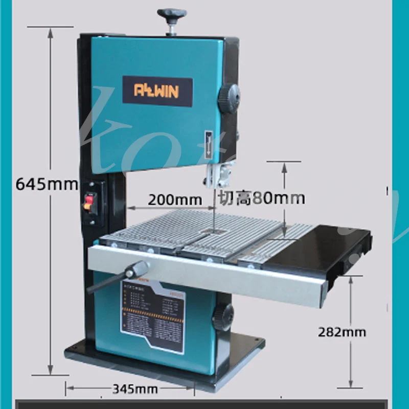 Multifunctional 8-inch Table Curve Saw Woodworking Band-Sawing Machine 550W Vertical Metalworking Saw Machinery