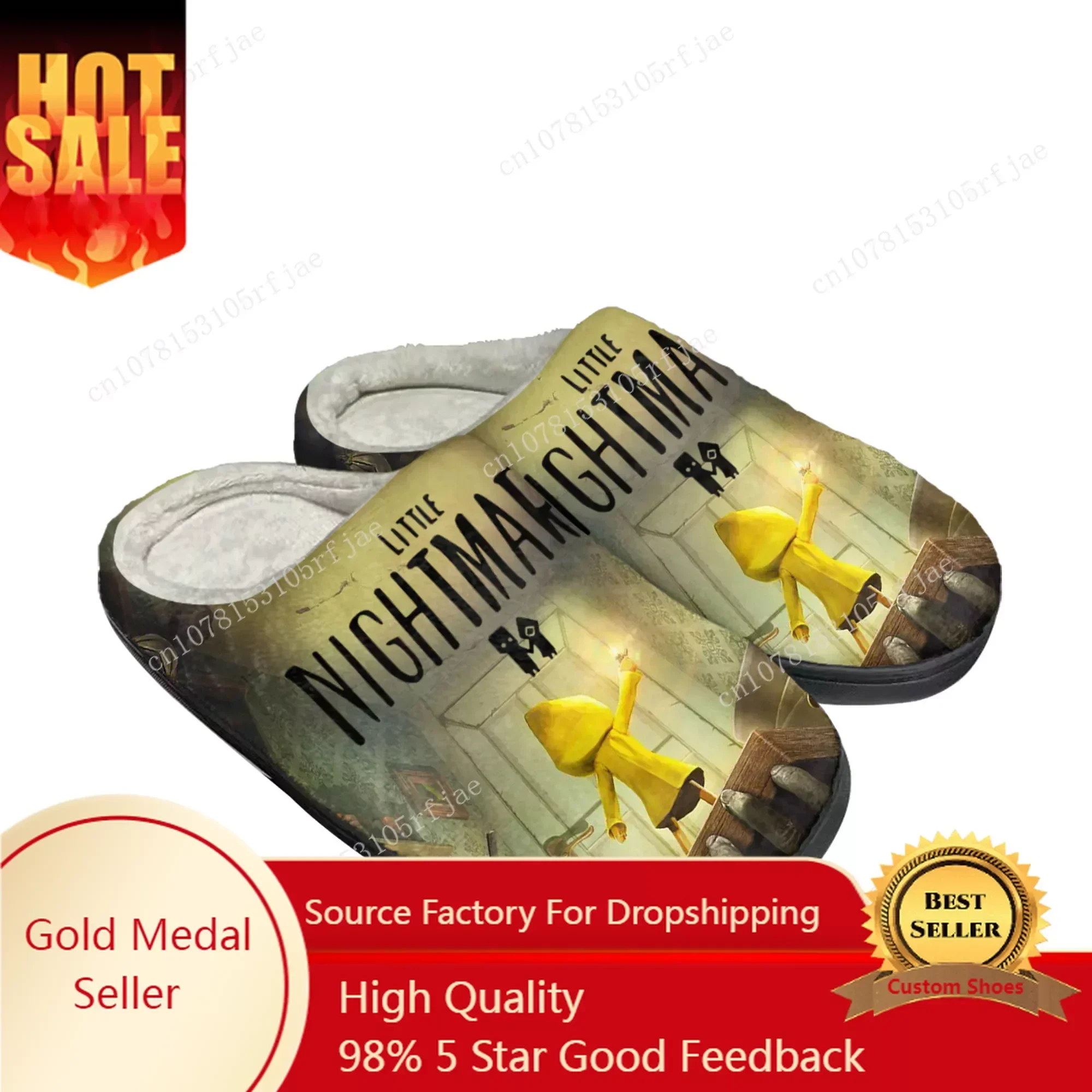 

Game Little Nightmares Home Cotton Slippers Mens Womens Plush Bedroom Casual Keep Warm Shoes Fashion Tailor Made Slipper