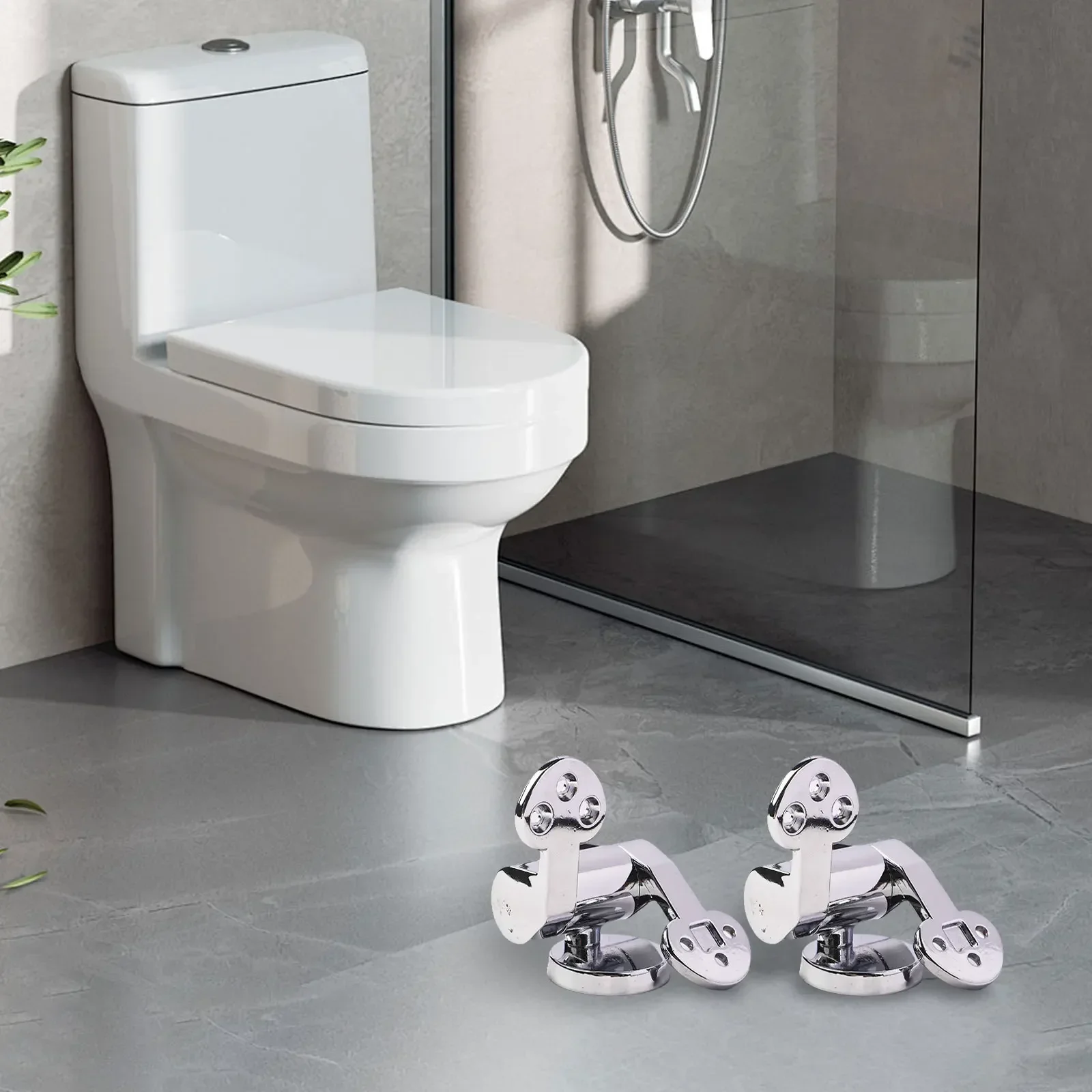 Soft Closing Toilet Seat Hinge Replacement Parts with Rust Resistant Zinc Alloy Material Suitable for Most Toilet Seat Types