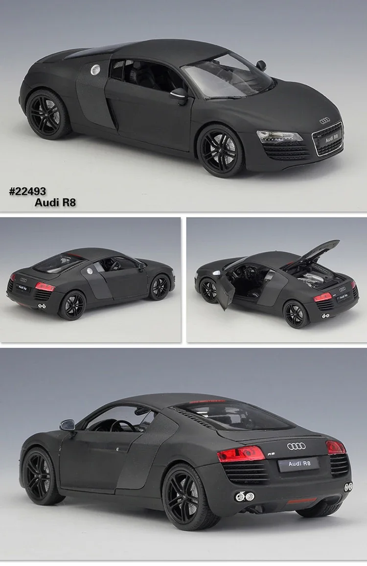 Welly 1:24 modello in lega Audi R8-giocattolo ideale per bambini e regalo da collezione