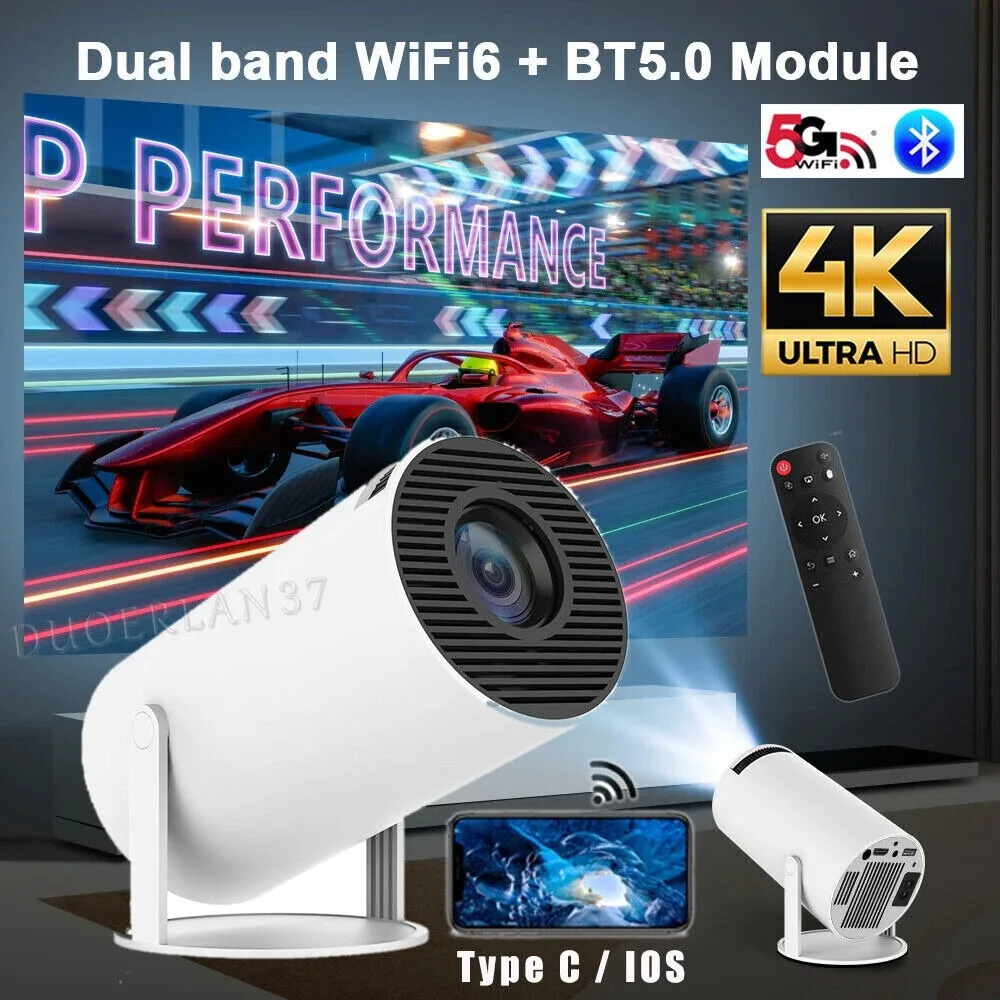 HY300 PRO Projector 4K Android 11 Dual Wifi 200 ANSI Allwinner H713 BT5.0 1080P 1280*720P Home Cinema Outdoor Projetor 40*130