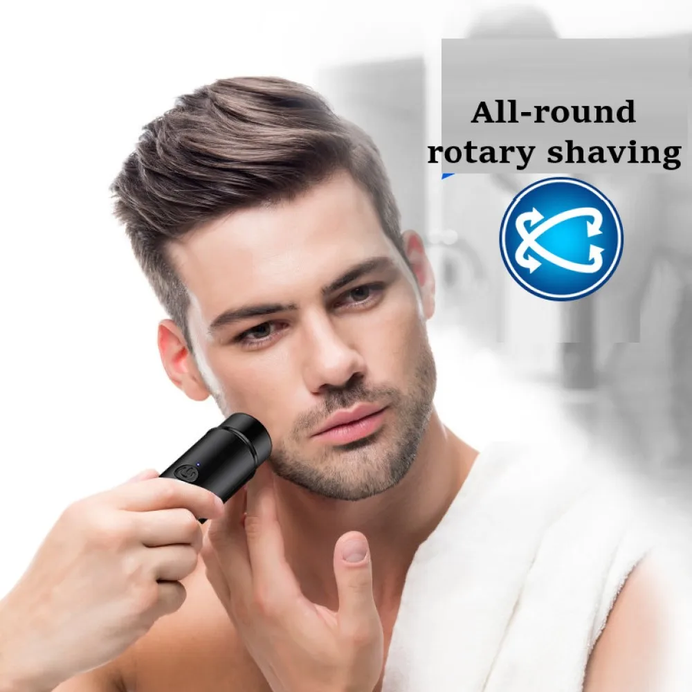 Mini มีดโกนหนวดไฟฟ้าสำหรับผู้ชายมีดโกนหนวดไฟฟ้าแบบพกพามีด Beard USB ชาร์จผู้ชายเครื่องโกนหนวดใบหน้ามีดโกน