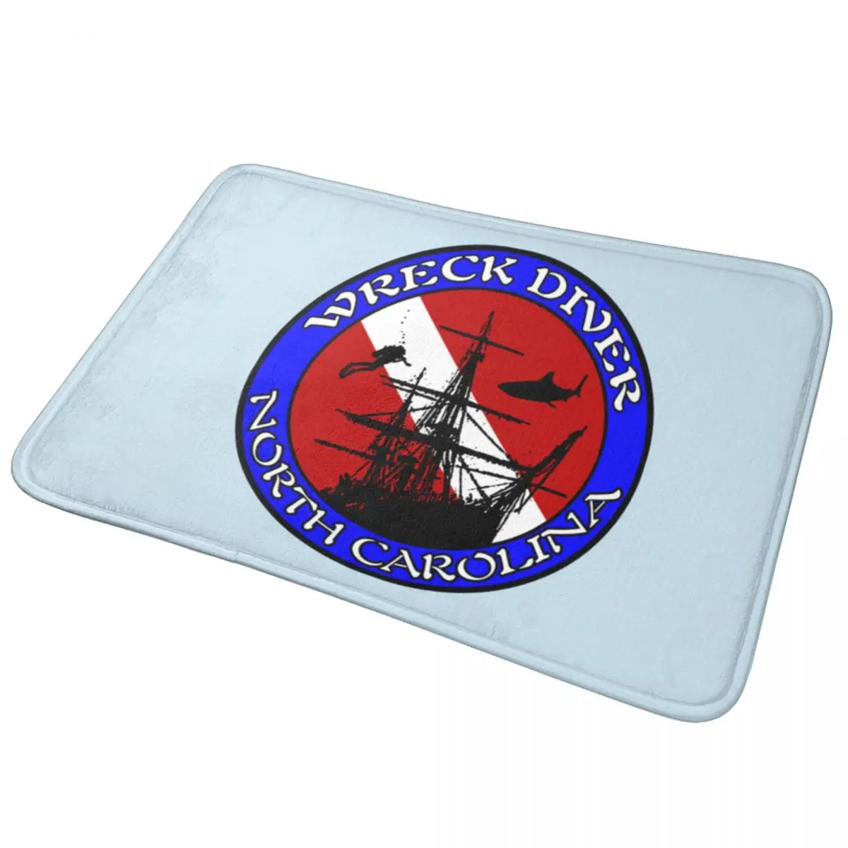 Wreck Diver North Carolina Graveyard Of The Atlantic Scuba Diving Non-slip Doormat Floor Mat Carpet Rug for Bathroom Footpad Mat