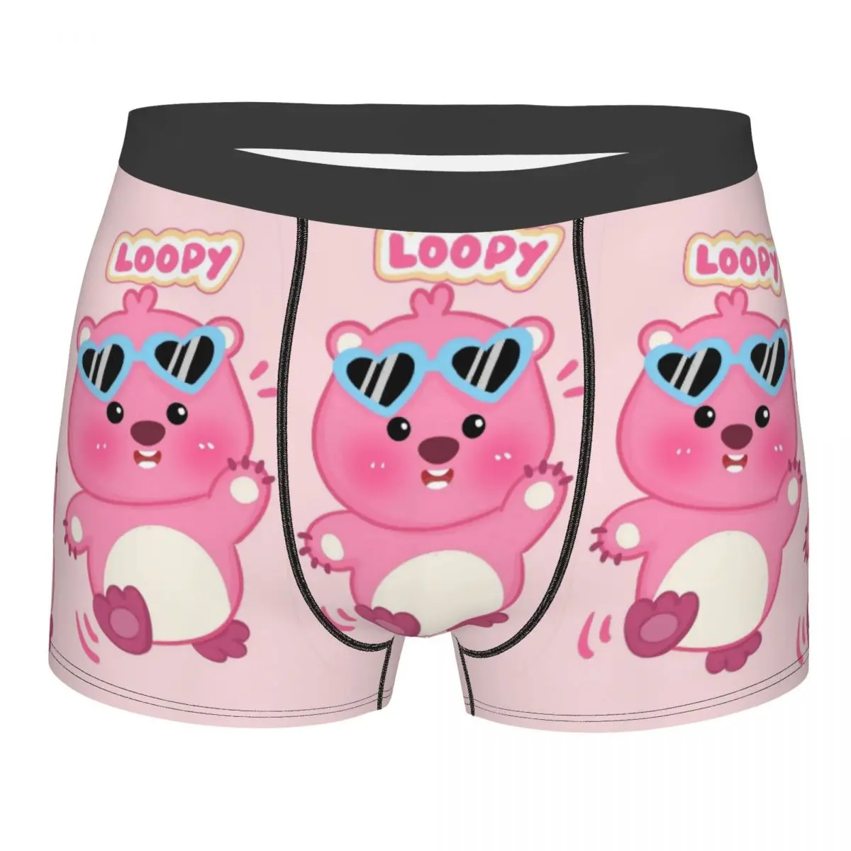 Novelty Boxer Kawaii Loopy Cartoon Beaver Shorts Panties Men's Long Underwear Cute Breathable Underpants for Male S-XXL